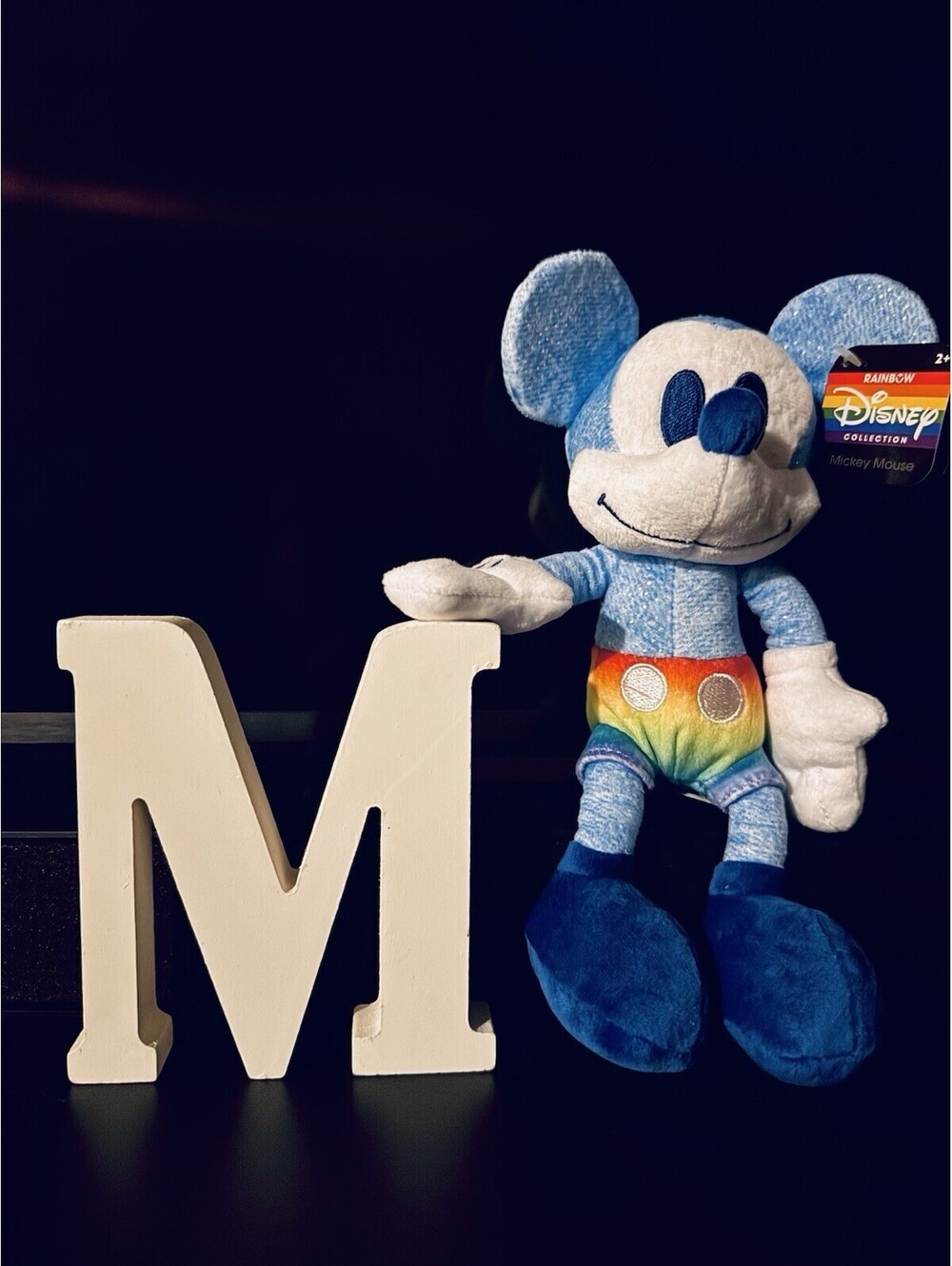Disney Rainbow Collection Mickey Mouse 9" Plush Stuffed Animal Toy NWT